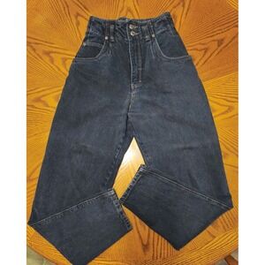 Vintage 90s Unionbay Jeans Women Jrs 5/6 Blue Denim Pleated High Rise Mom Cargo